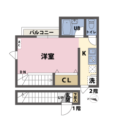 1Kの間取図